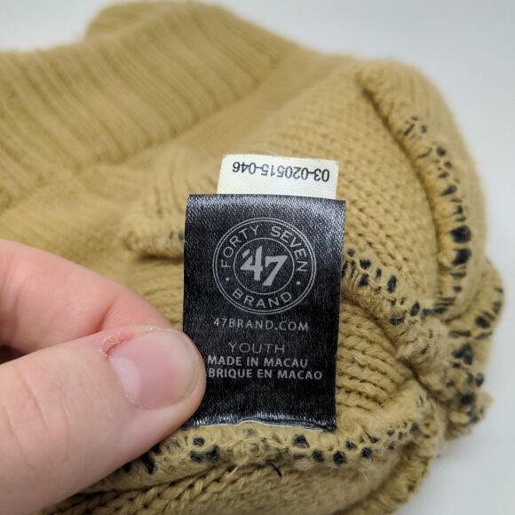 '47 Brand Boy's Knit Beanie Hat Blue Gold size Youth Notre Dame Fighting Irish - Picture 10 of 11